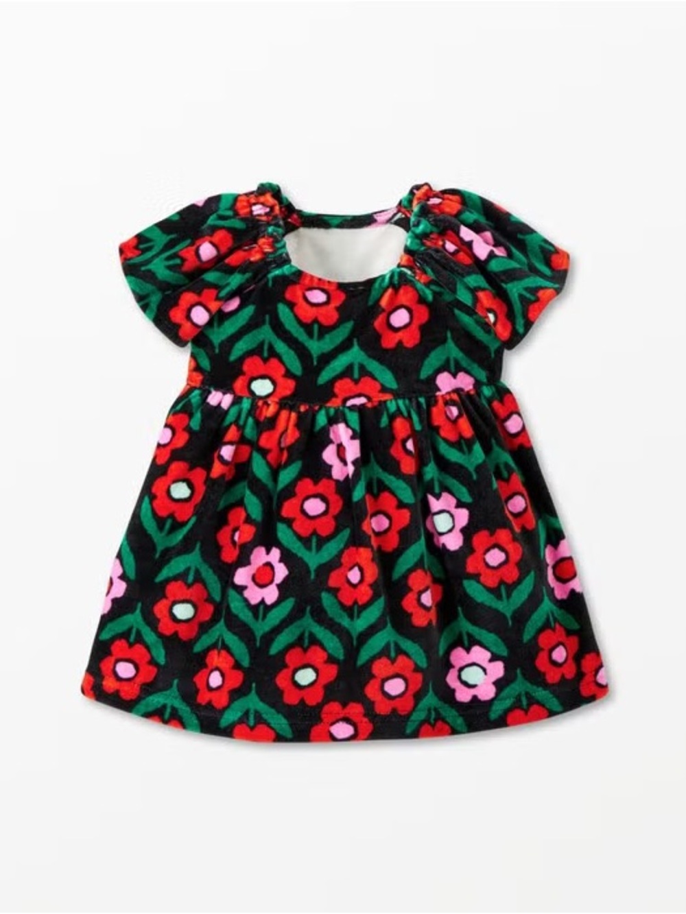 HANNA ANDERSSON | Cute Cosmos on Black Velour Dress